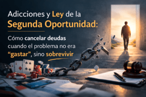 Persona superando las deudas por ludopatía gracias a la Ley de la Segunda Oportunidad